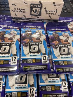 2025 Panini Donruss Optic Football 12 Card Jumbo Value Cello New Sealed Pack