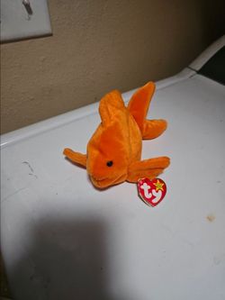 Ty Beanie Baby Orange Goldfish Plush