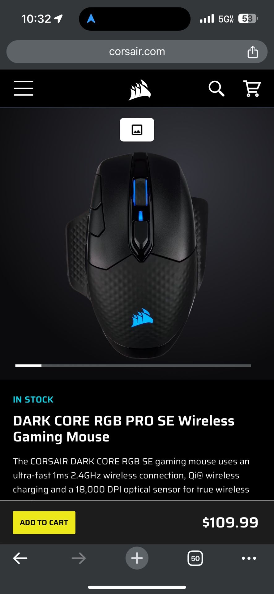 DARK CORE RGB PRO SE Wireless Gaming Mouse