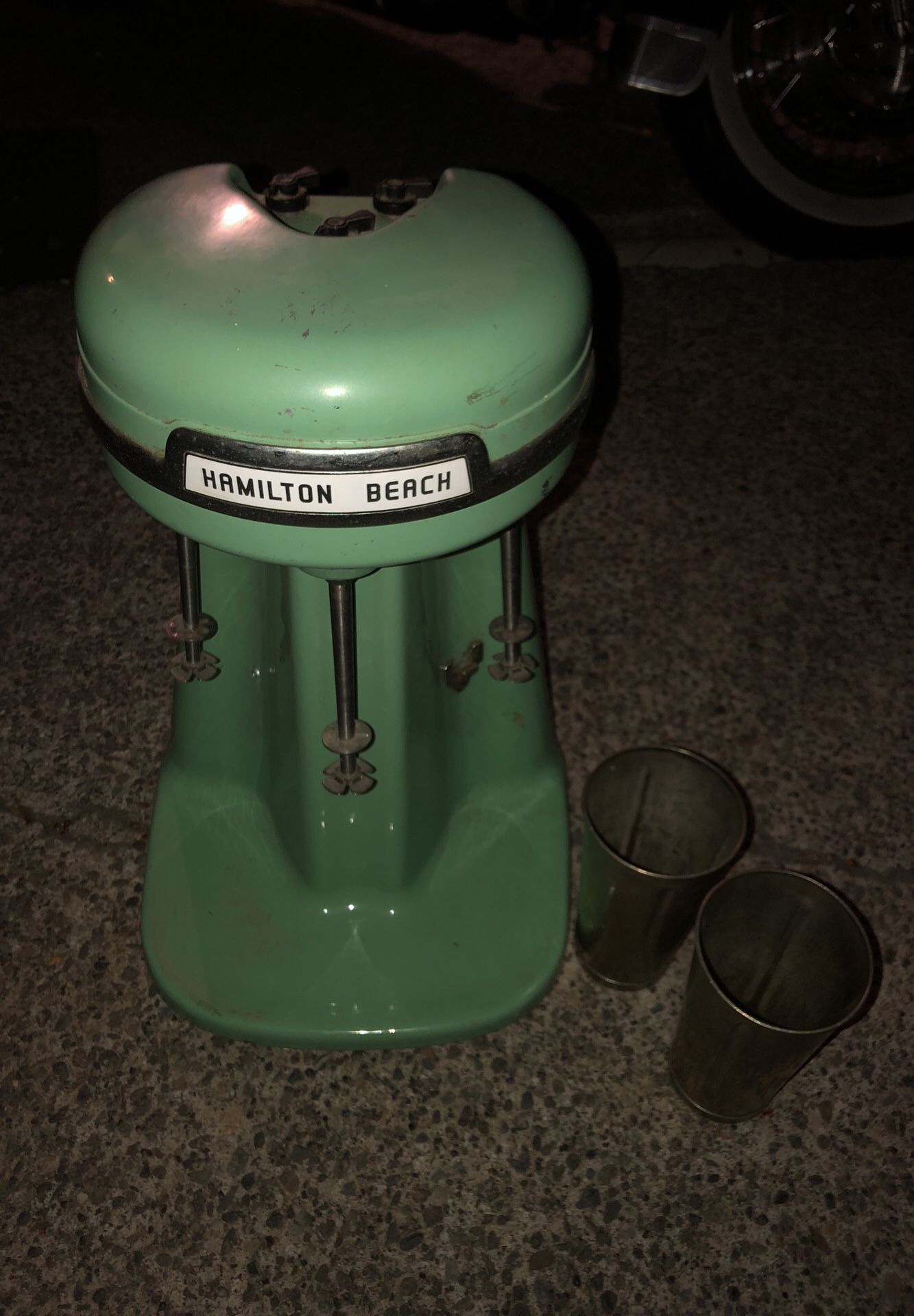 Vintage Hamilton Beach Chrome Milkshake Maker Mixer 8W X 6D X 16H