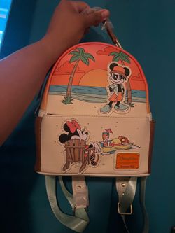 New Loungefly Mickey Minnie Disney Beach Backpack
