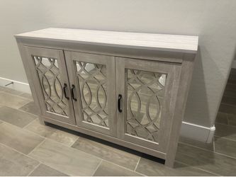 NEW GREY WASH STORAGE CABINET