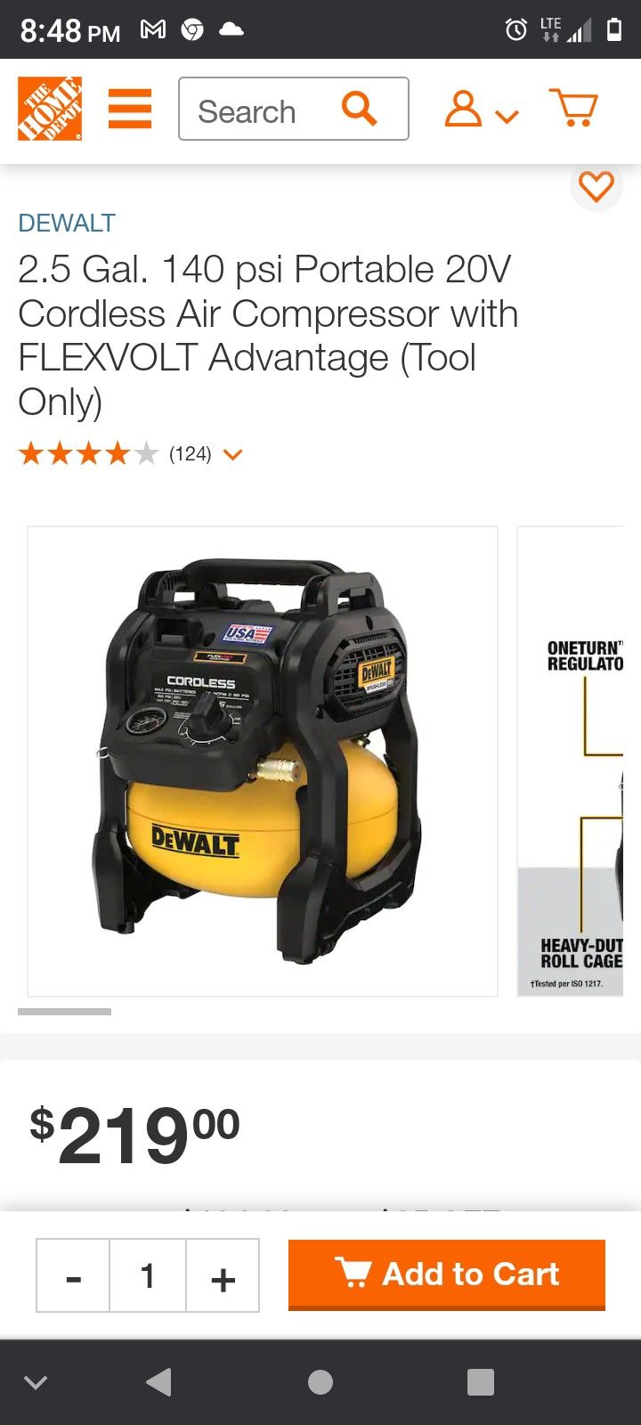 DeWalt Cordless Air Compressor New In Box