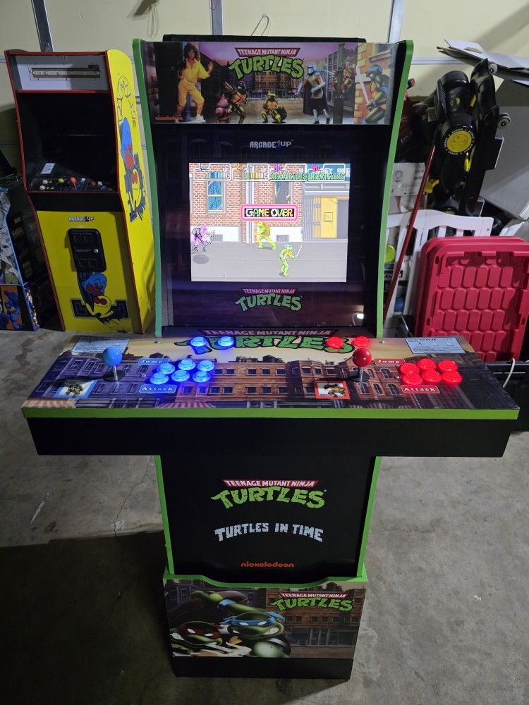 Teenage Mutand Ninja Turtles TMNT Heavily MODDED Arcade Cabinet RPI5 New Screen Wide Control Panel!