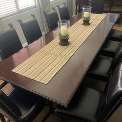 ZGallerie Large Dining Table with Chairs and Buffet Table