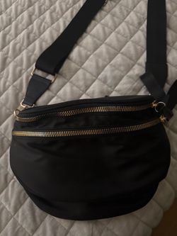 Black Multi-Pocket Nylon Crossbody / Bum Bag