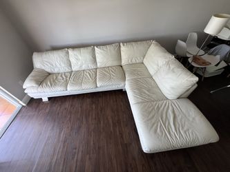 White Leather sectional