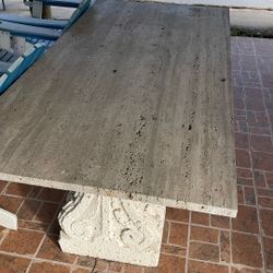 Coral Stone Slab Table With Base $200