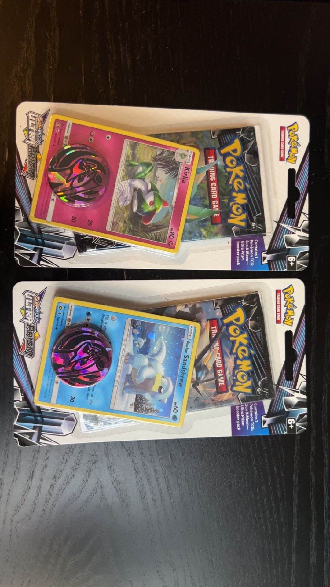 Pokémon Sun and Moon Ultra Prism Booster Checklane Blister Sealed Lot of 2