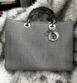 Christian Dior Lady Dior Canvas Bag