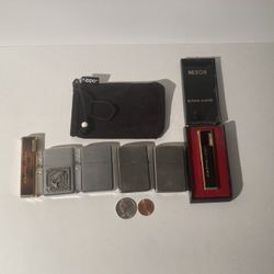 Lot Of 6 Lighters Nestor, Las Vegas, Zippo, More