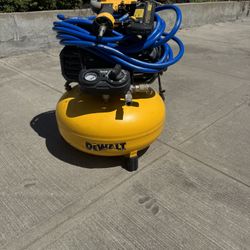 DEWALT 6 Gal.  165 PSI Heavy-Duty Pancake Electric Air Compressor and 18-Gauge Brad Nailer