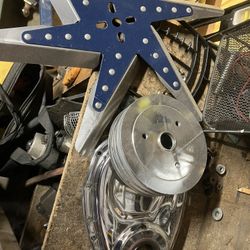 Flex fan, billet, aluminum, pulley timing, chain cover