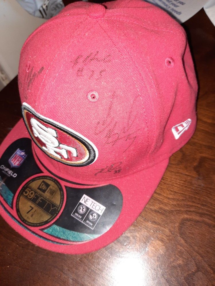 49er Hat Signed By Colin Kaepernick, Bruce Miller, And A Few Other Players