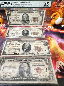 50 dollars 20 dollars 10 dollars 1 dollar bill note