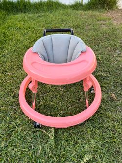 Pink adjustable baby walker