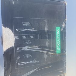 VANFOXLE Shower Faucet Set Brushed Nickel Shower System,Push Button Diverter Shower Faucet with 2 in 1 Handheld,Ceiling Mount 10 Inch Shower Head with