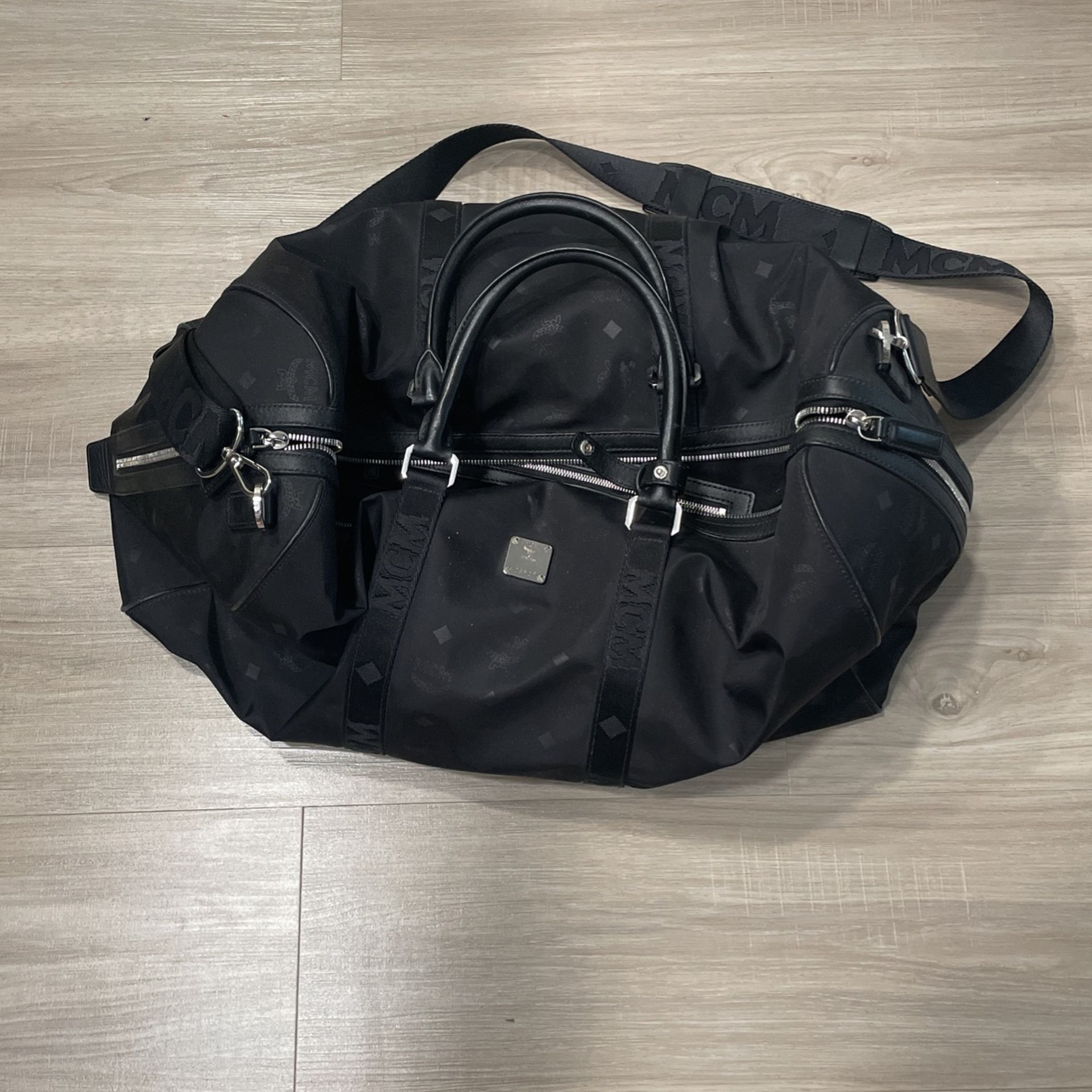 MCM Black Nylon/leather Duffle Bag Designer
