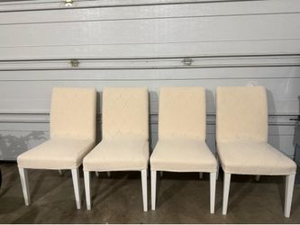 IKEA Henriksdal chairs with new slipcovers