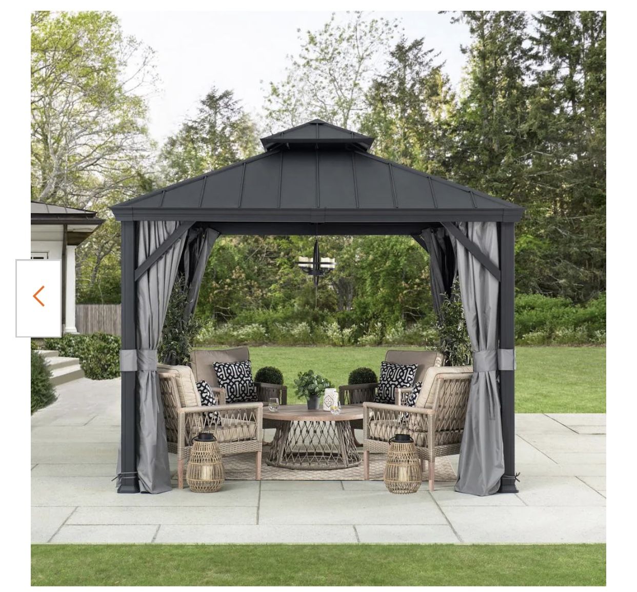 New Cameron 11 ft. x 11 ft. Cameron Cedar Wood Hot Tub Gazebo with Steel and Polycarbonate Hardto