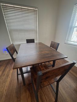 Rustic Wood Dining Set (orig. $250) - negotiate with me!