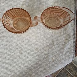 Depression Glass Sugar And Creamer 