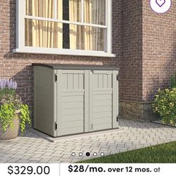 Suncast Outdoor Resin Horizontal Storage Shed