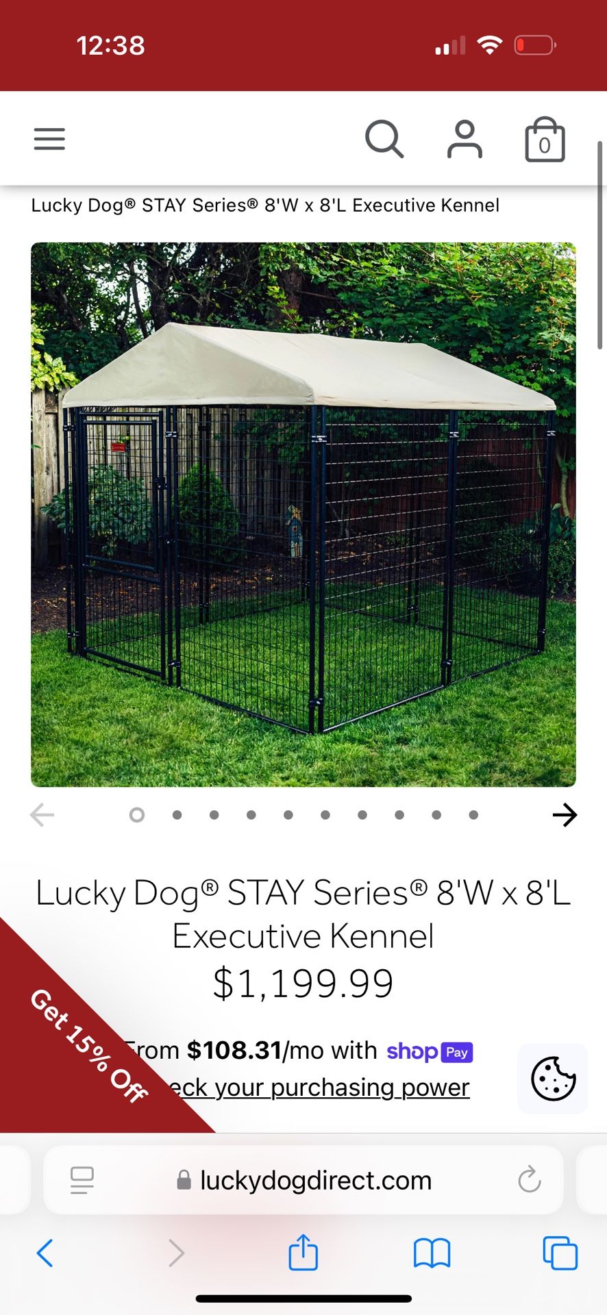 Lucky Dog Kennel 8 By 8 Stay Series Executive Suite