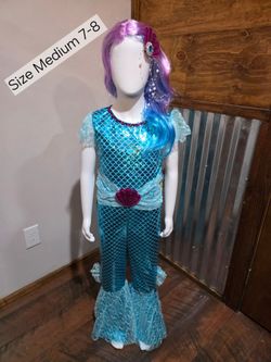 New Mermaid Costume Jumpsuit with Wig