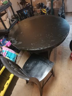 Dinette set, black table with 2 chairs