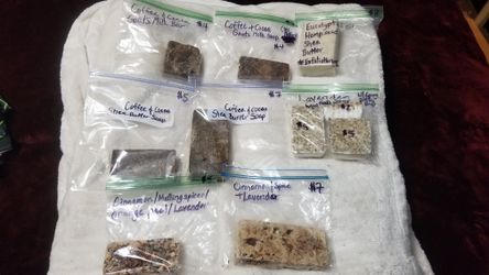 Homemade Goats Milk & Shea Butter All natural Soaps (*Coffee & Cocoa, Clove/orange/milling spices, lavender, eucalyptus hemp)