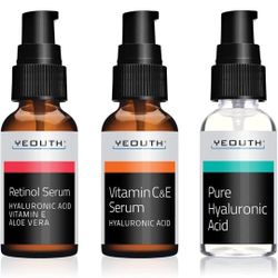 Vitamin C Retinol Hyaluronic Anti Aging Serum Set 3 x 1 fl Oz