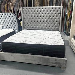 New King Size Bed With Promo Mattress And Boxspring Including Free Delivery Pay On Delivery 