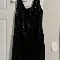 Black Sequin Dress