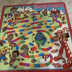 Hasbro Candy Land vintage Board Game Rug 40”x 40” Oversize Kids Mat Only Coral Springs 33071