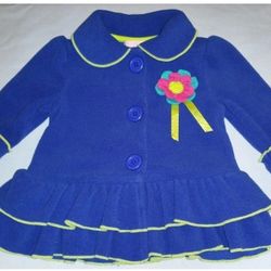 Kids Headquarters Girls 3-6M Royal Blue Dressy Jacket Coat
