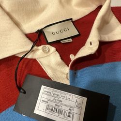 Gucci Thanatos Red And Blue Polo Shirt 