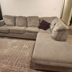 Grey Fabric Sectional Couch