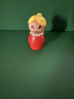 Fisher Price Wooden Red Girl Ponytail