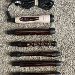 Lange-le cinq 5 piece curling wand set. Excellent Condition 