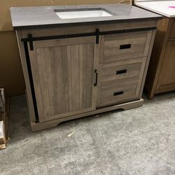 Damaged / Blemished bathroom  vanity available for sale, price around 70 to $390
