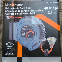 Retractable Cord Reel 40 Ft Cord Extensions