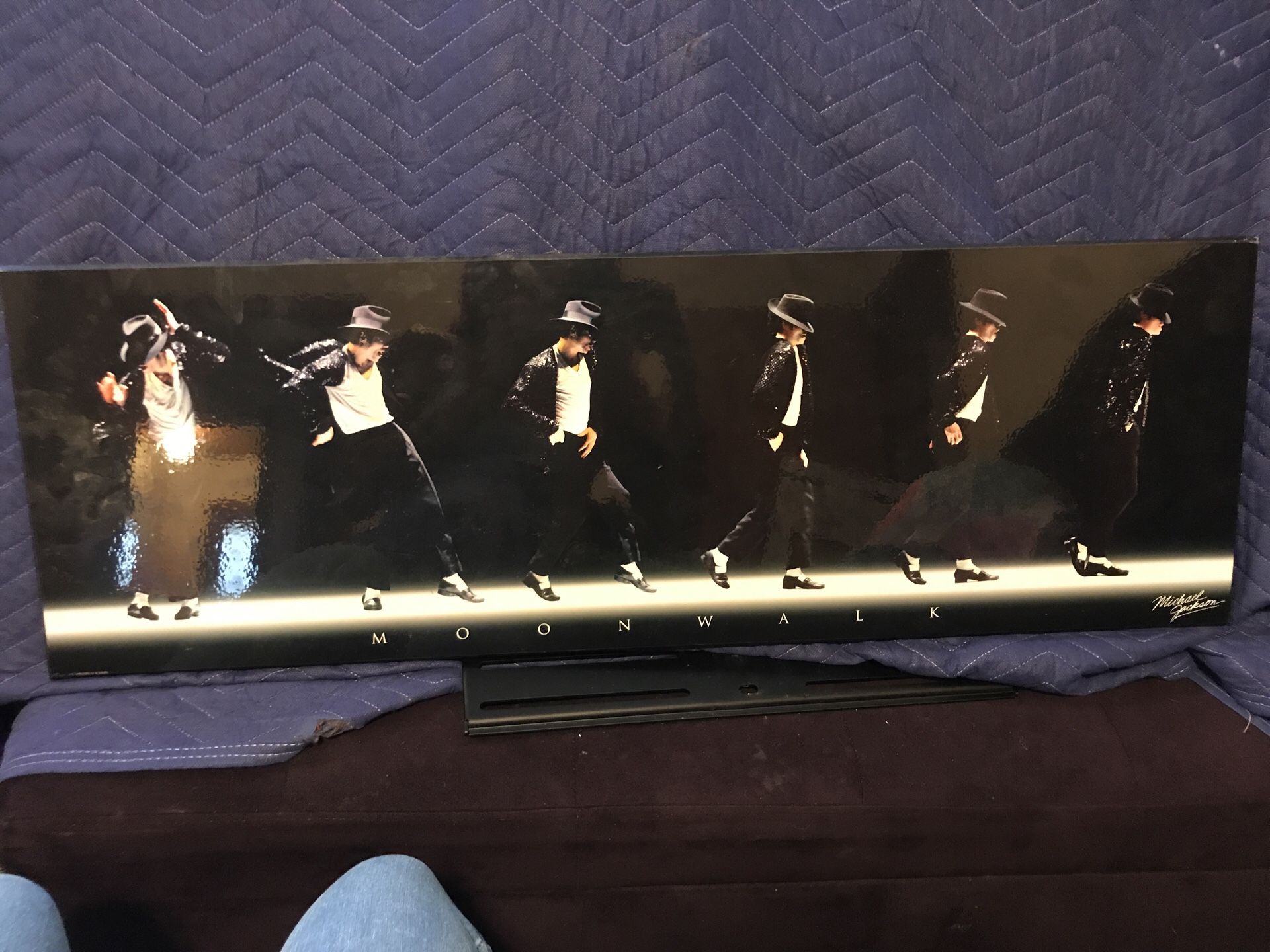 Micheal Jackson Moon Walk wall picture with signature