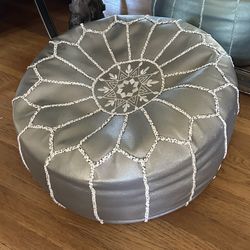 2 Moroccan Leather Pouf Ottoman   $87.00 Each   