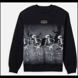 Disney “Skeleton Dance” Fleece Crewneck Sweatshirt – Halloween Classic – XL Mint Condition