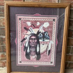 “Eyes of One” Wolf Warrior Lithoprint by Mary Jo Pittman—Custom Framed & Matted