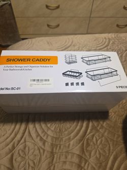 Black Shower Caddy 9-Piece Set