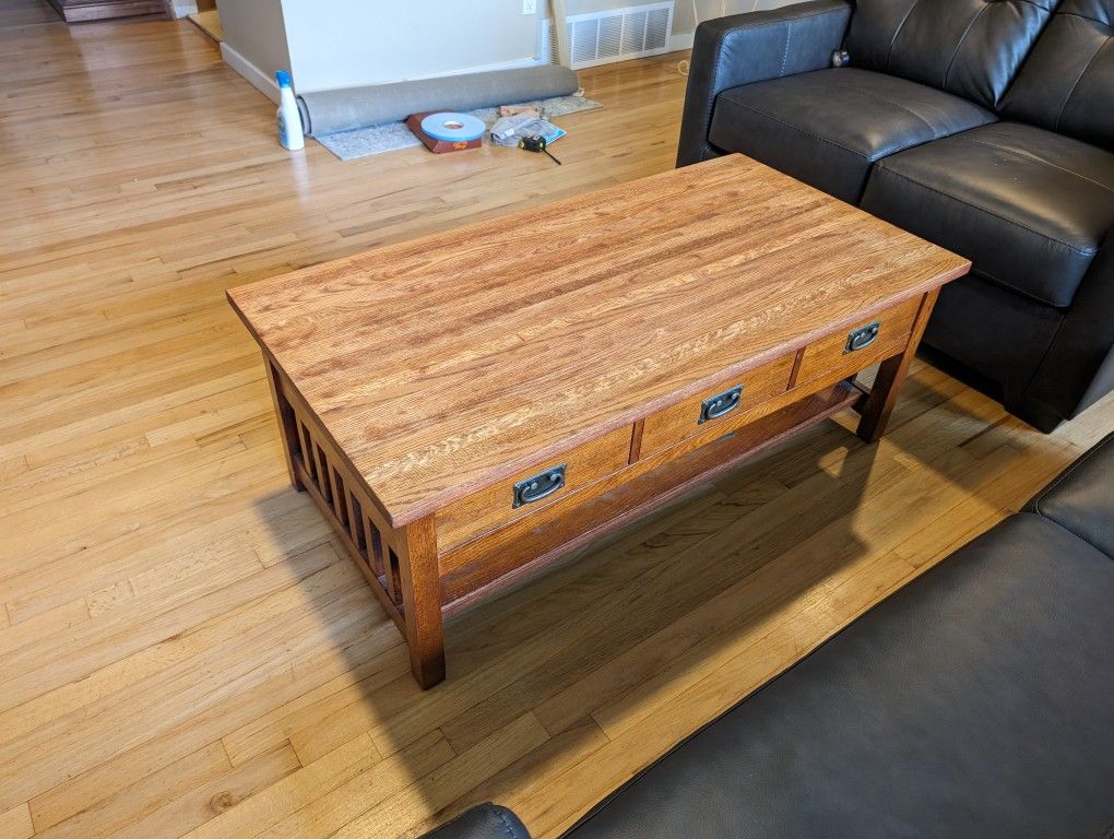Solid Wood Shaker Oak Coffee Table