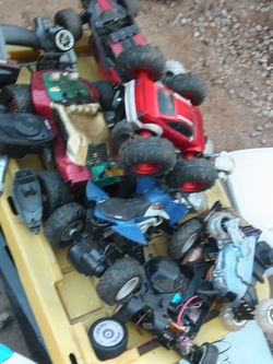 RC cars and multiple drone controllers