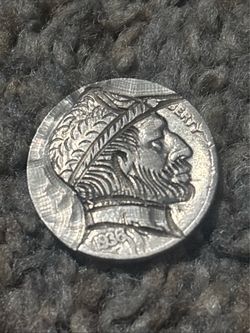 Hobo Nickel Hand-Carved Buffalo Nickel Coin